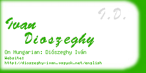 ivan dioszeghy business card
